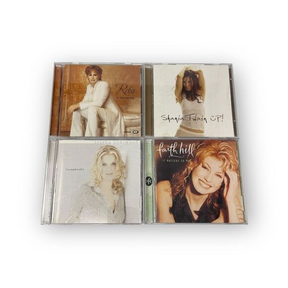 Vintage CD Lot of 4 Country Music Women Artists Reba Trisha Faith Shania GUC - Picture 1 of 11